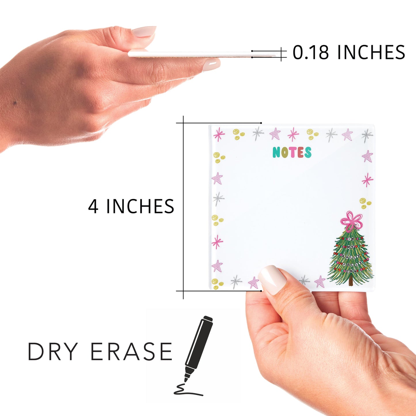 4x4 Clear Reminder Kalia Lane-Bright Christmas Tree Notes