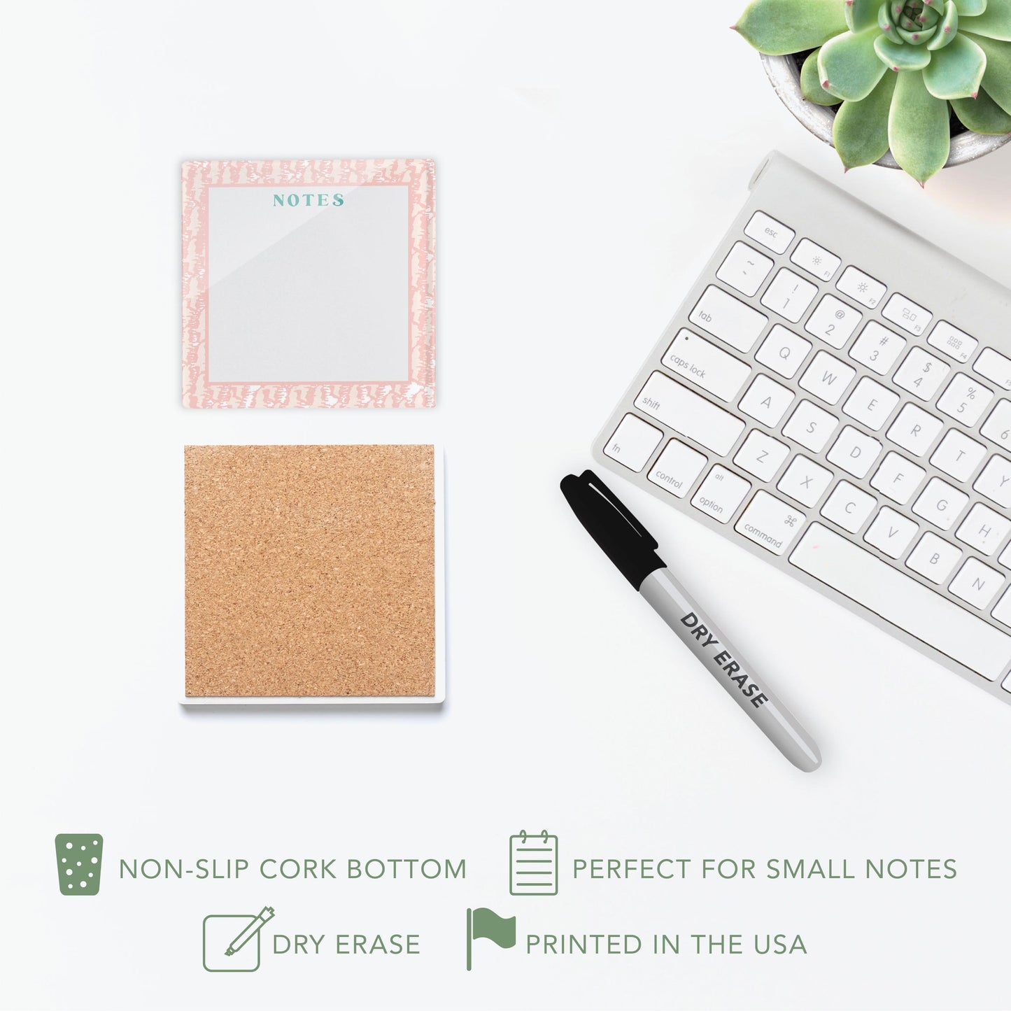 4x4 Clear Reminder Kalia Lane-Kalia Floral Pink Notes