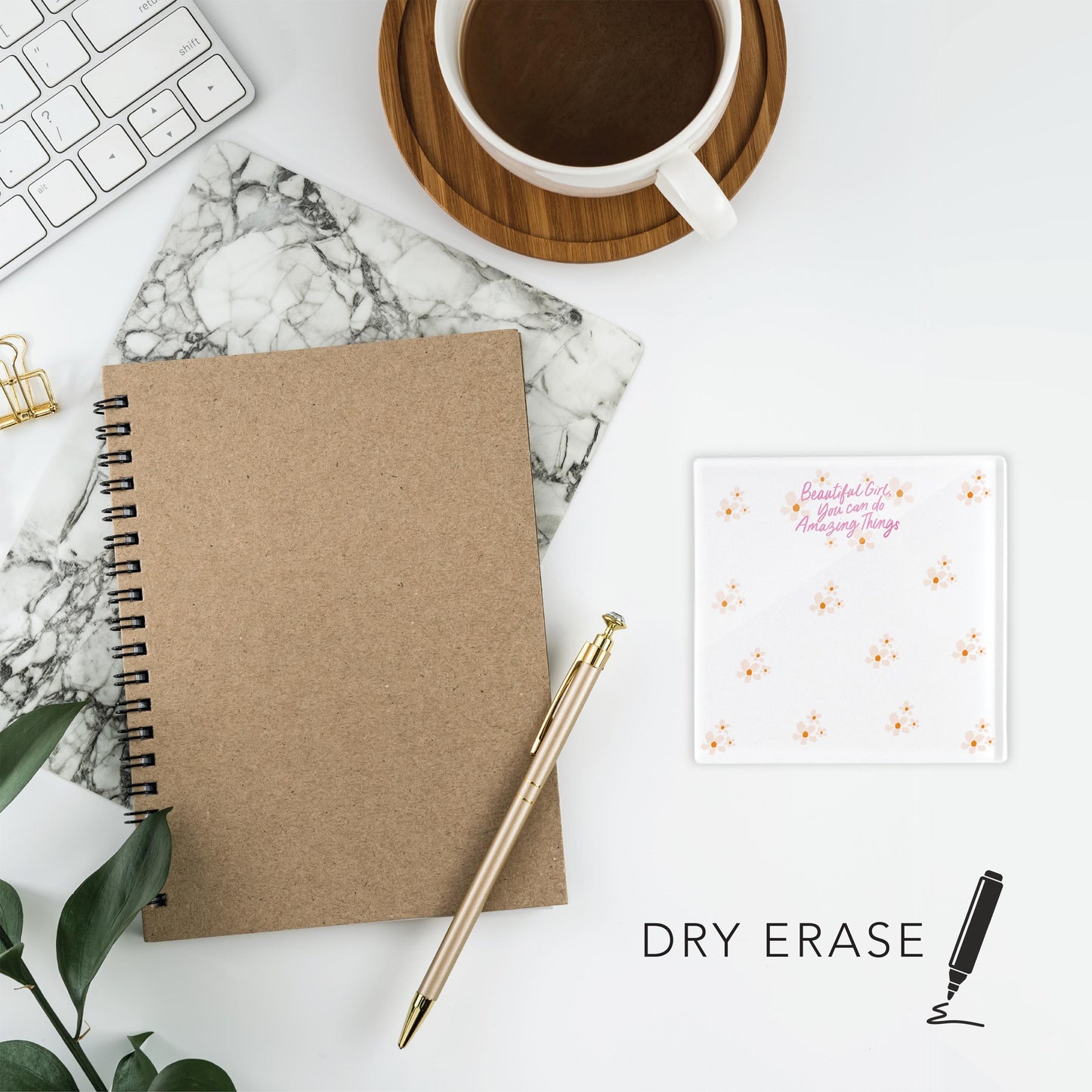 4x4 Clear Reminder Kalia Lane-Kalia Floral Beautiful Girl Notes