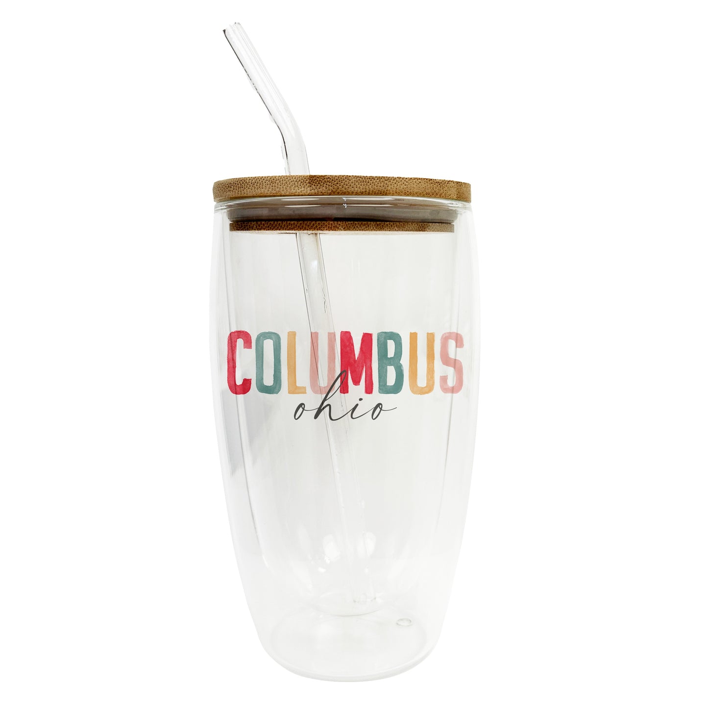 Love Local 16oz Insulated Glass Tumbler - Watercolor City