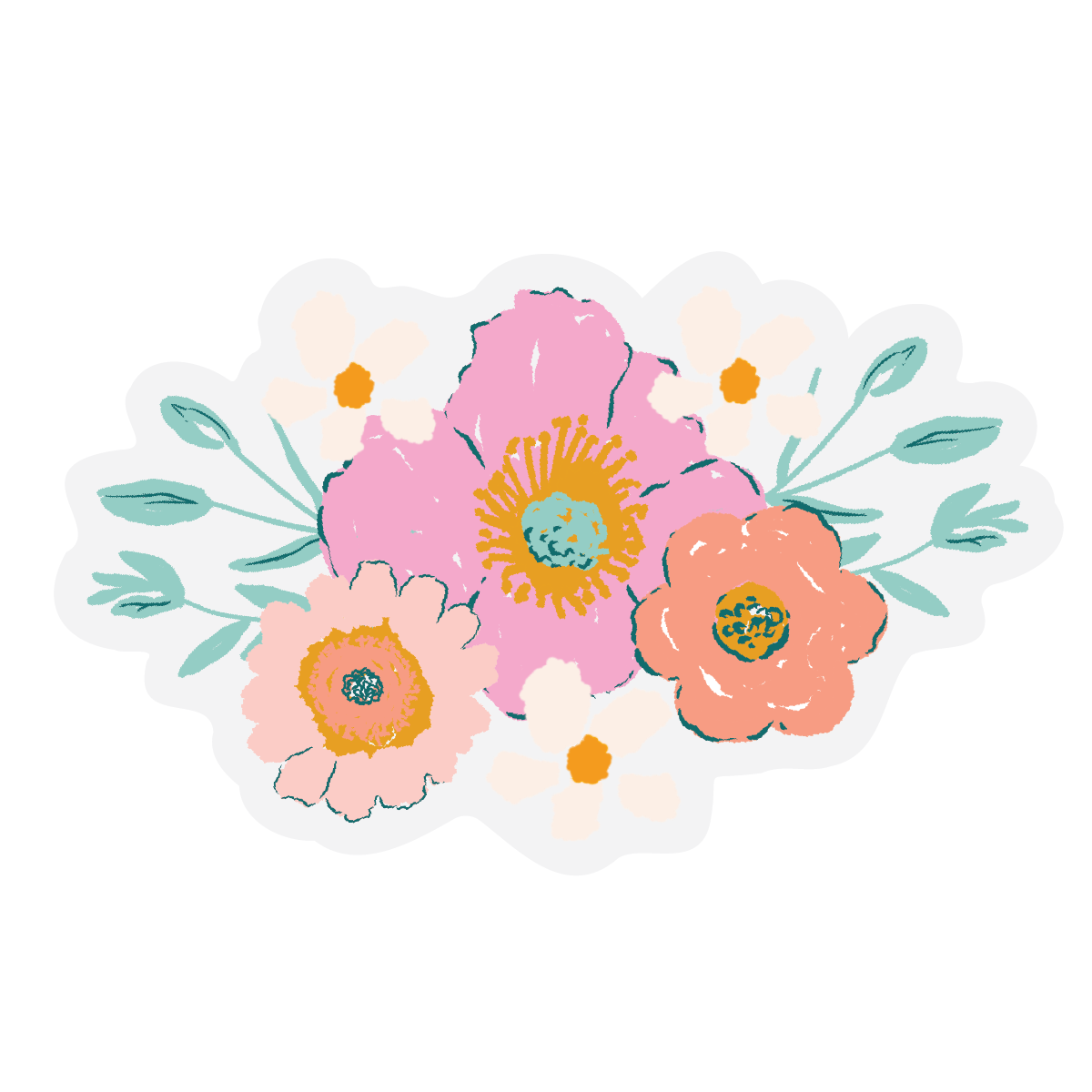 Kalia Floral Bundle Vinyl Magnet