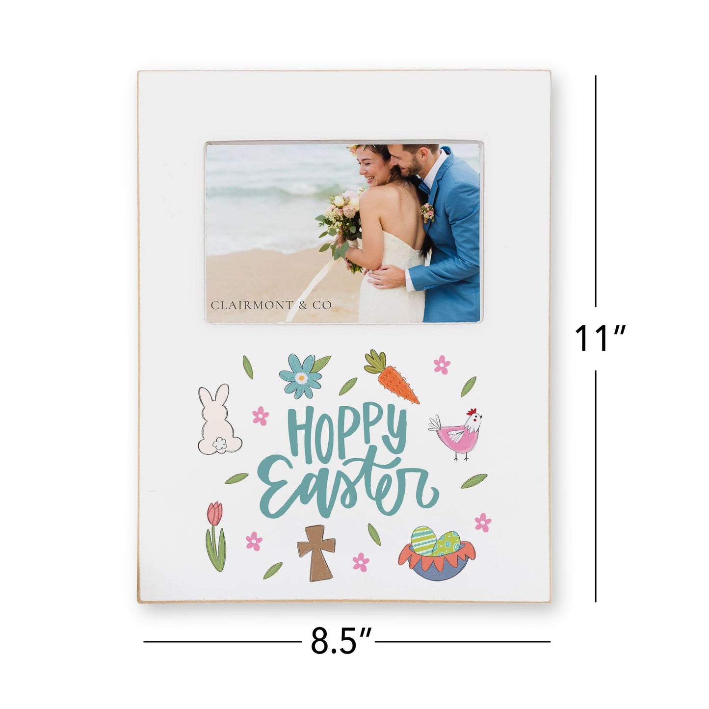 Lily Frame Vertical-Hoppy Easter