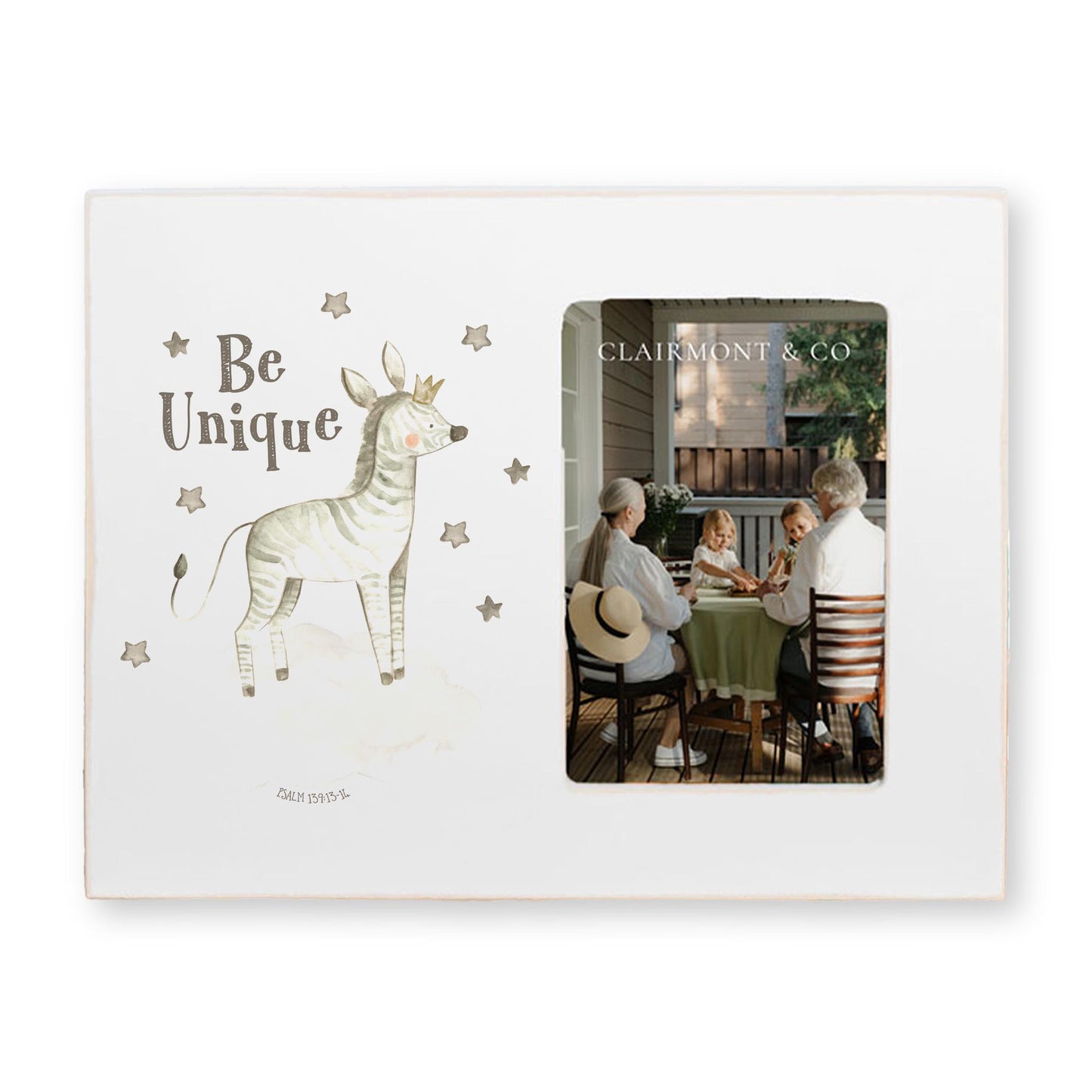 Lily Frame Horizontal-Be Unique Zebra White Background