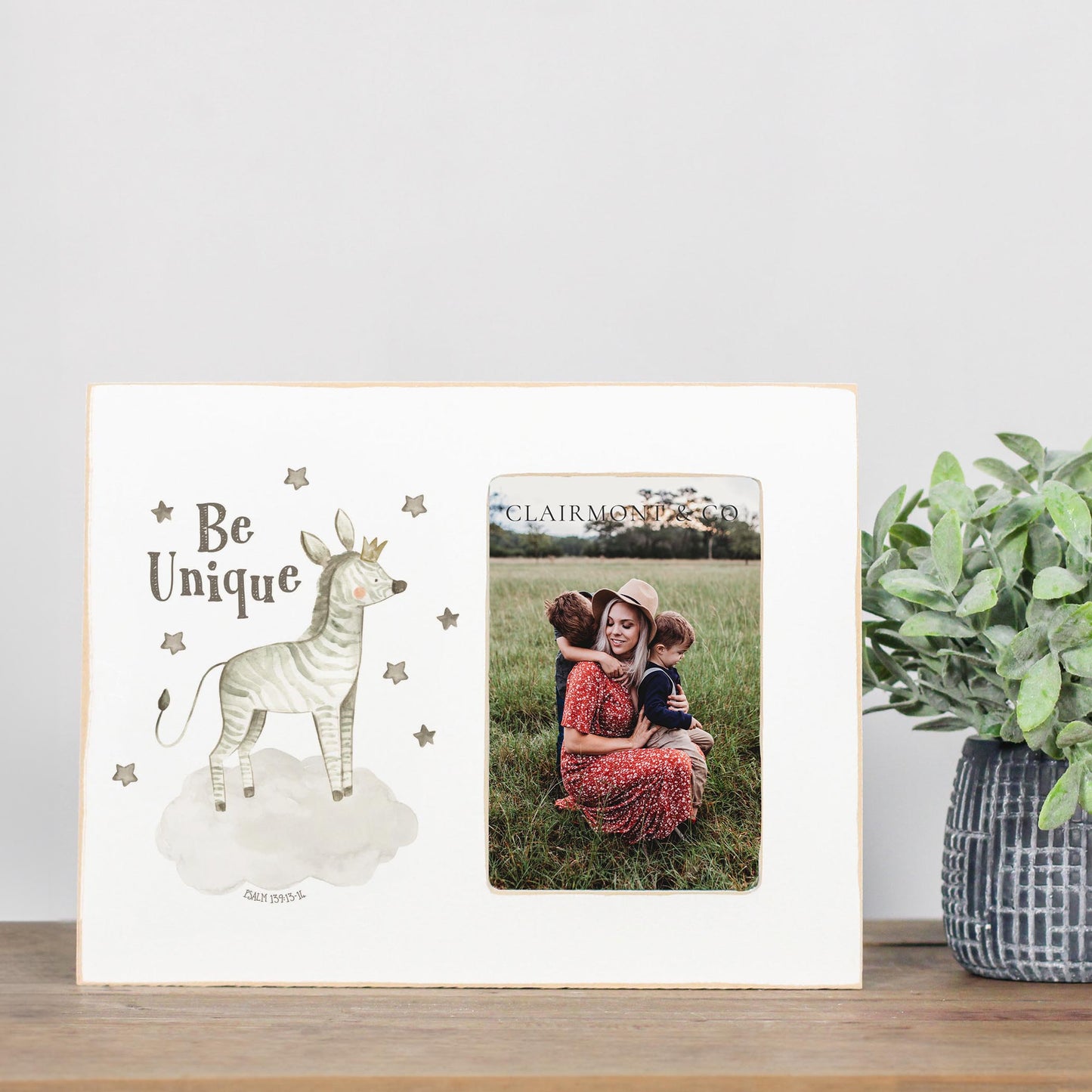 Lily Frame Horizontal-Be Unique Zebra White Background
