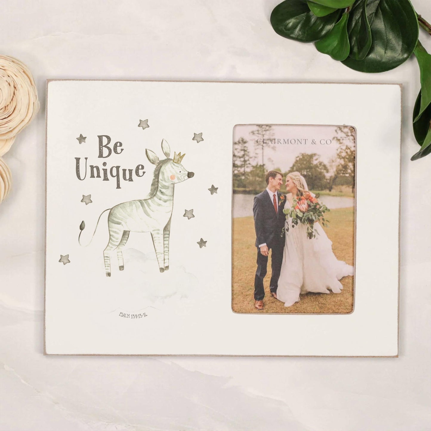 Lily Frame Horizontal-Be Unique Zebra White Background