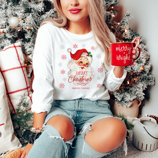 Long Sleeve T-Shirt - Classic Santa Love+Local