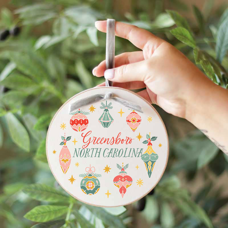Large Wooden Ornament - Ornament Gems Love+Local