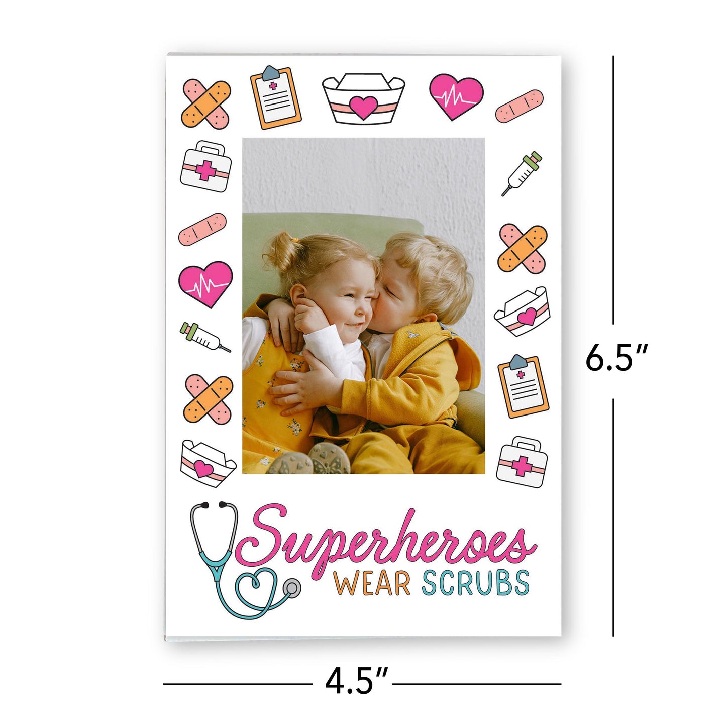 Mini Frame-Superheroes Wear Scrubs