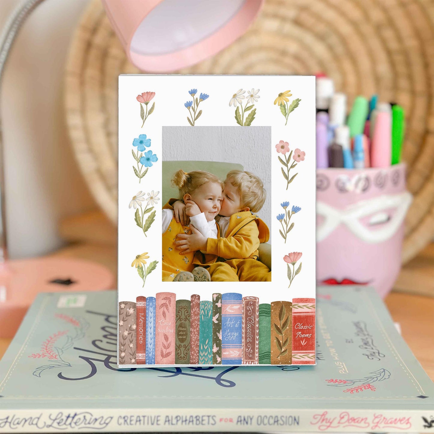 Mini Frame-Pretty Little Chapters Row of Books -1