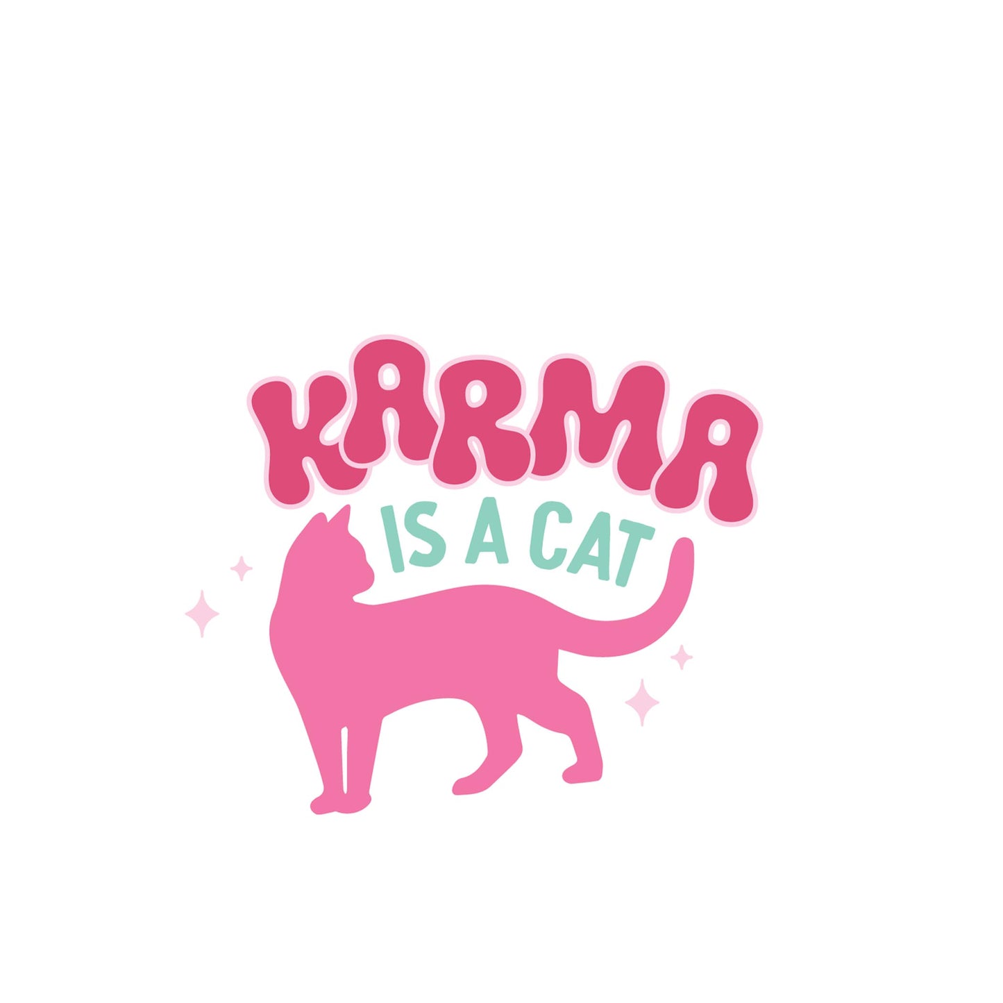 Vinyl Magnet-Karma Is A Cat