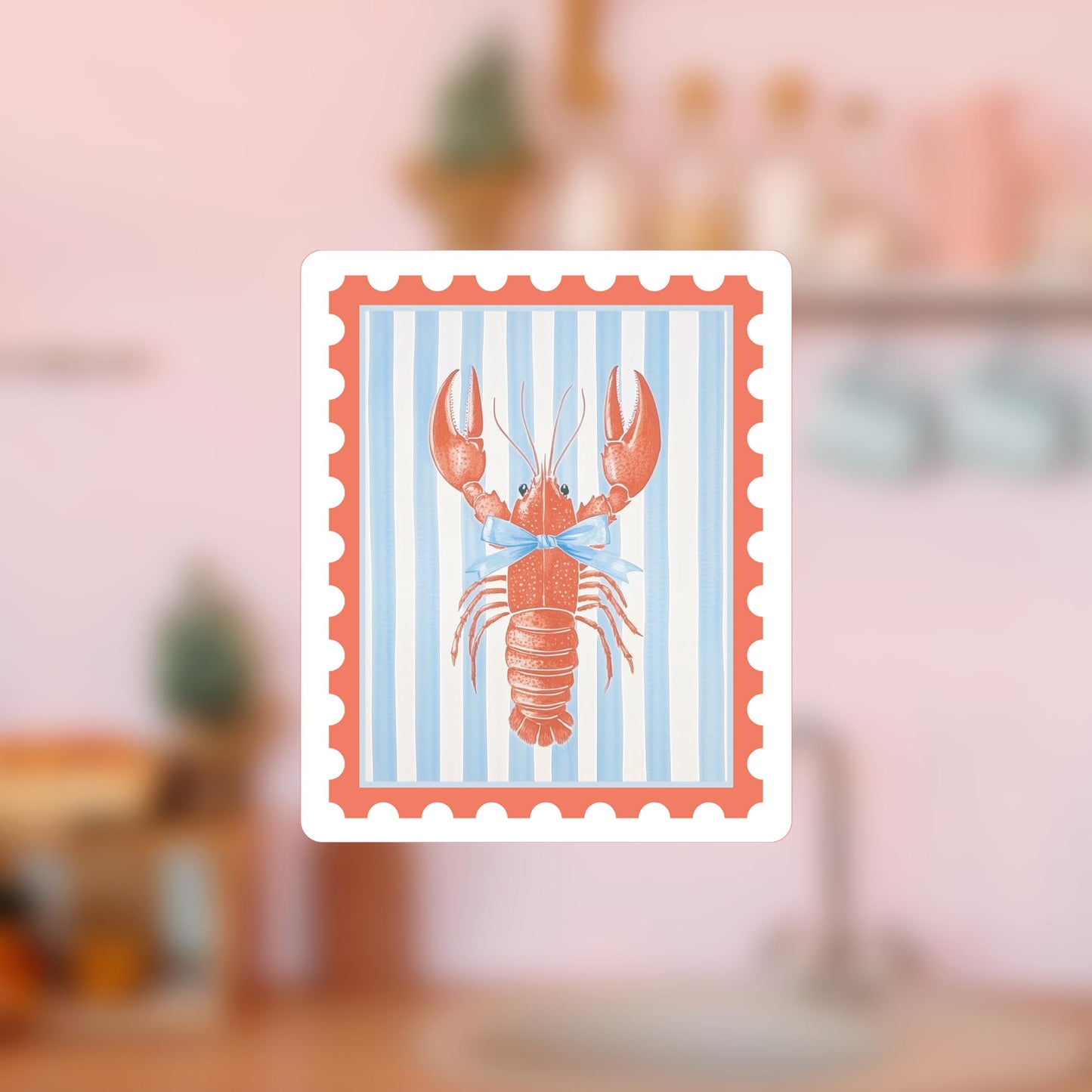 Vinyl Magnet-New England Tides Lobster Stamp -4
