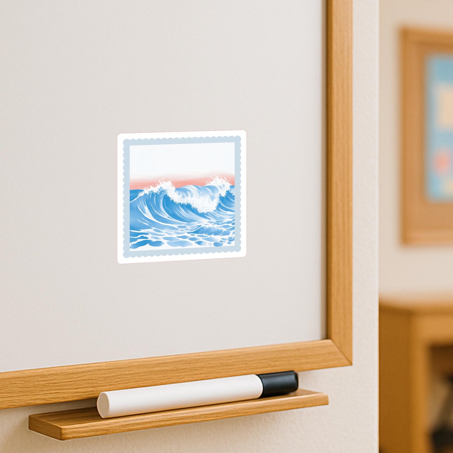 Vinyl Magnet-New England Tides Wave Stamp -3