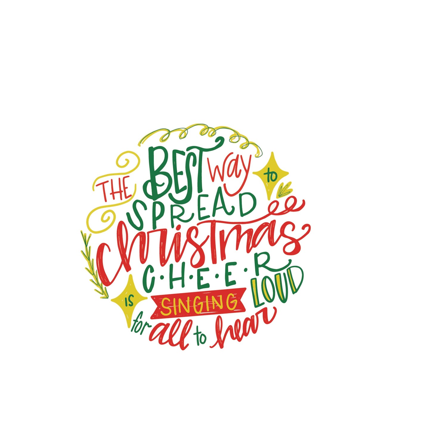 Vinyl Magnet-Best Way To Spread Christmas Cheer