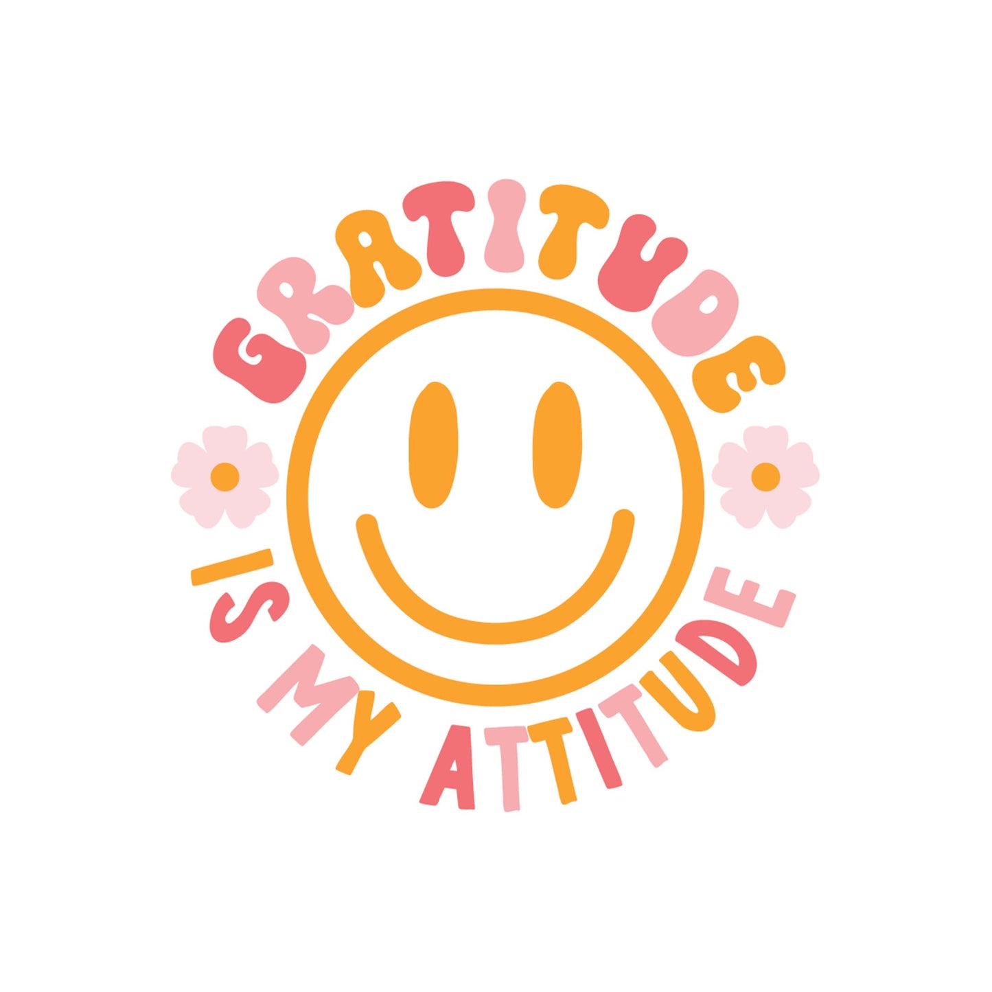 Vinyl Magnet-Happy Plans Gratitude Is My Attitude