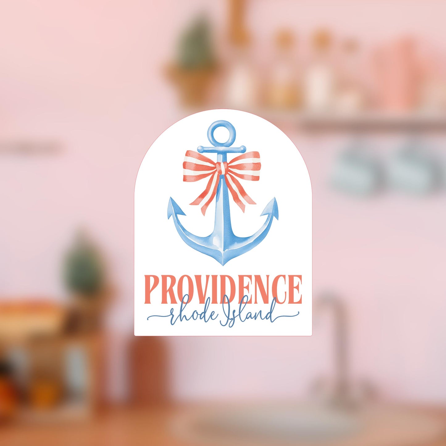 Vinyl Magnet-Love+Local New England Tides Anchor -4
