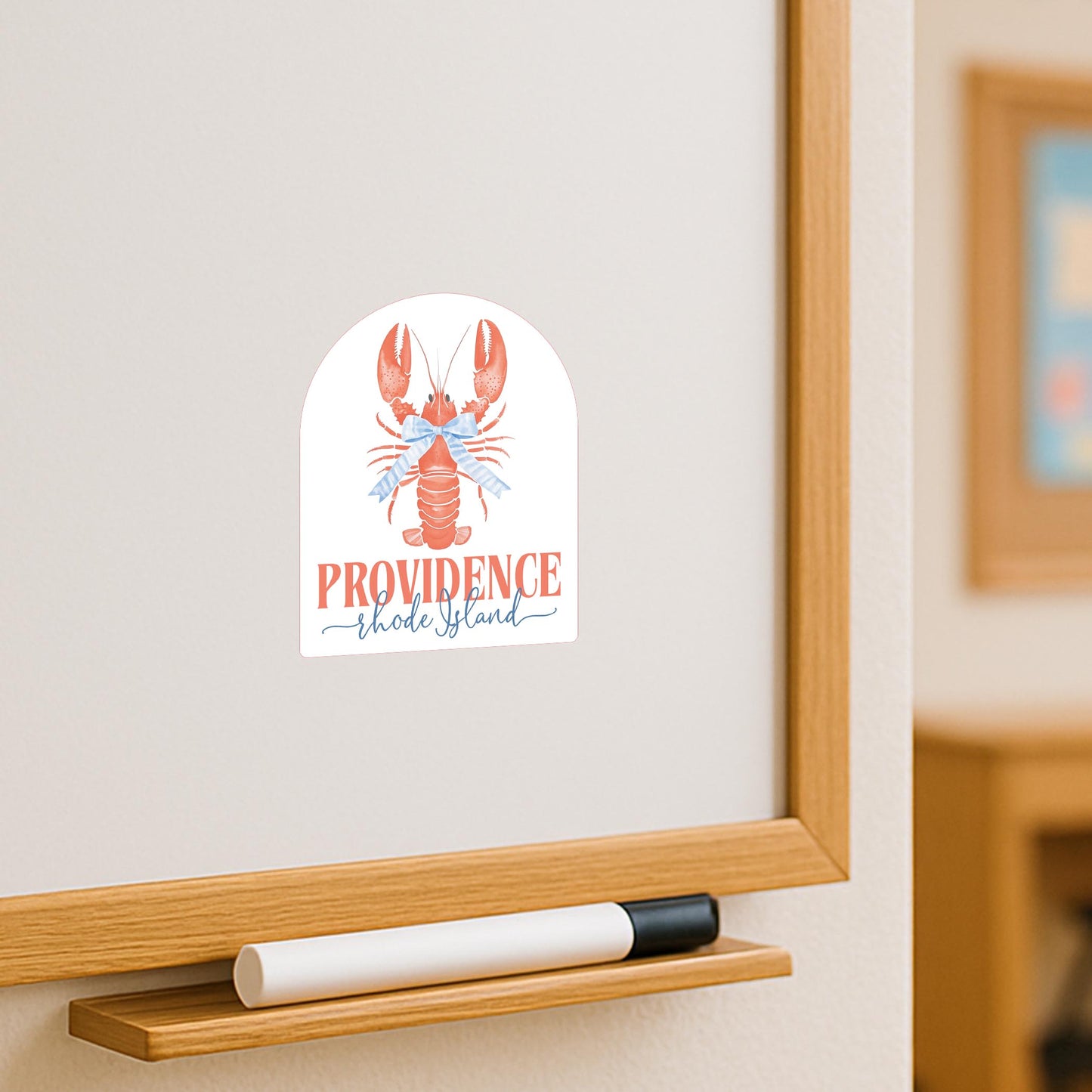 Vinyl Magnet-Love+Local New England Tides Lobster -3