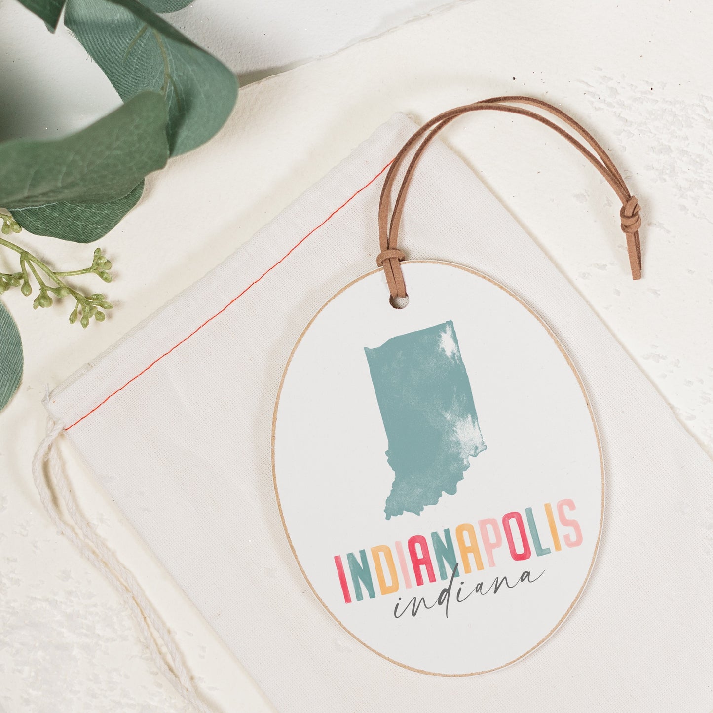Love Local Oval Ornament - Watercolor City