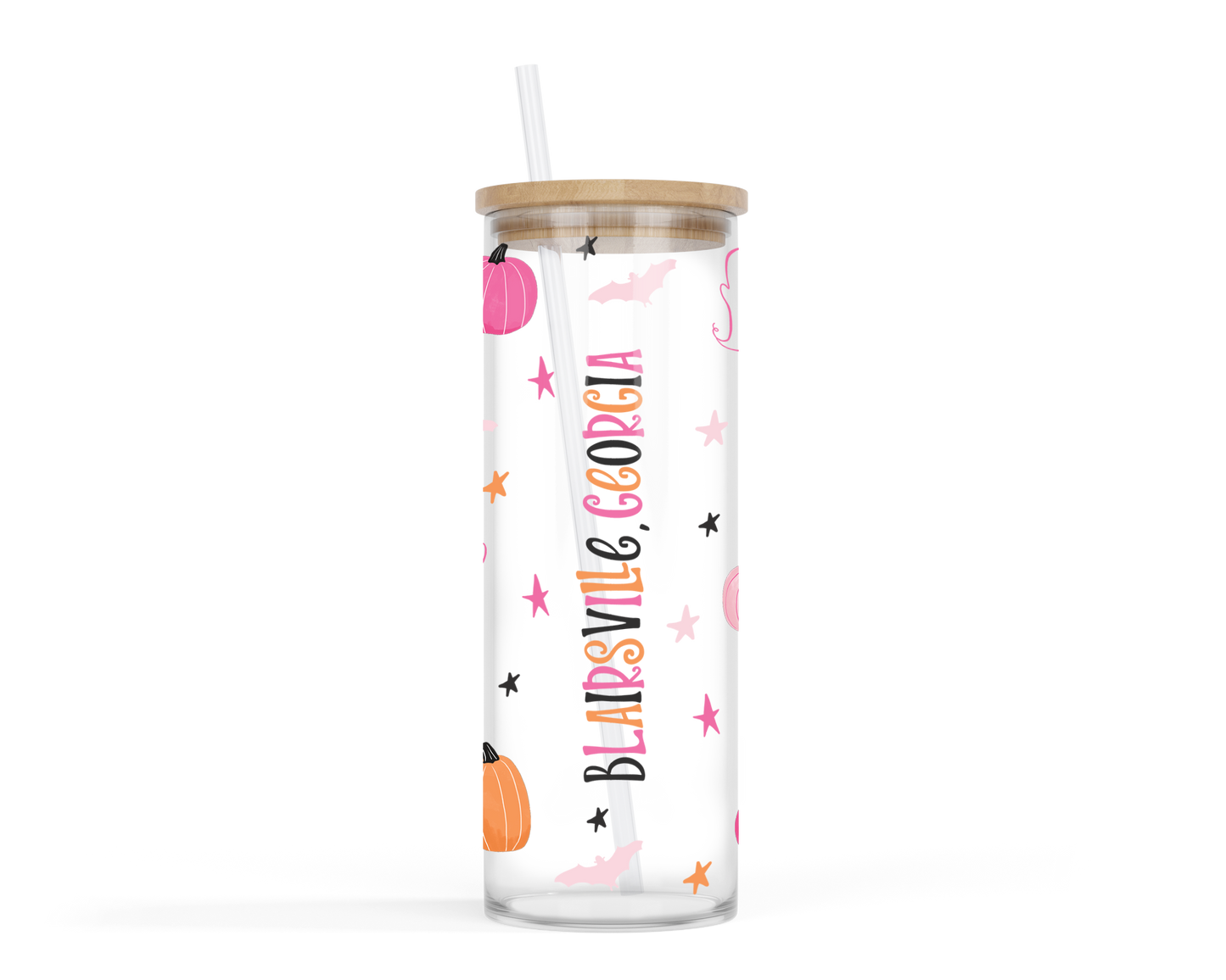 Love+Local 24oz. Glass Tumbler | Happy Ghost