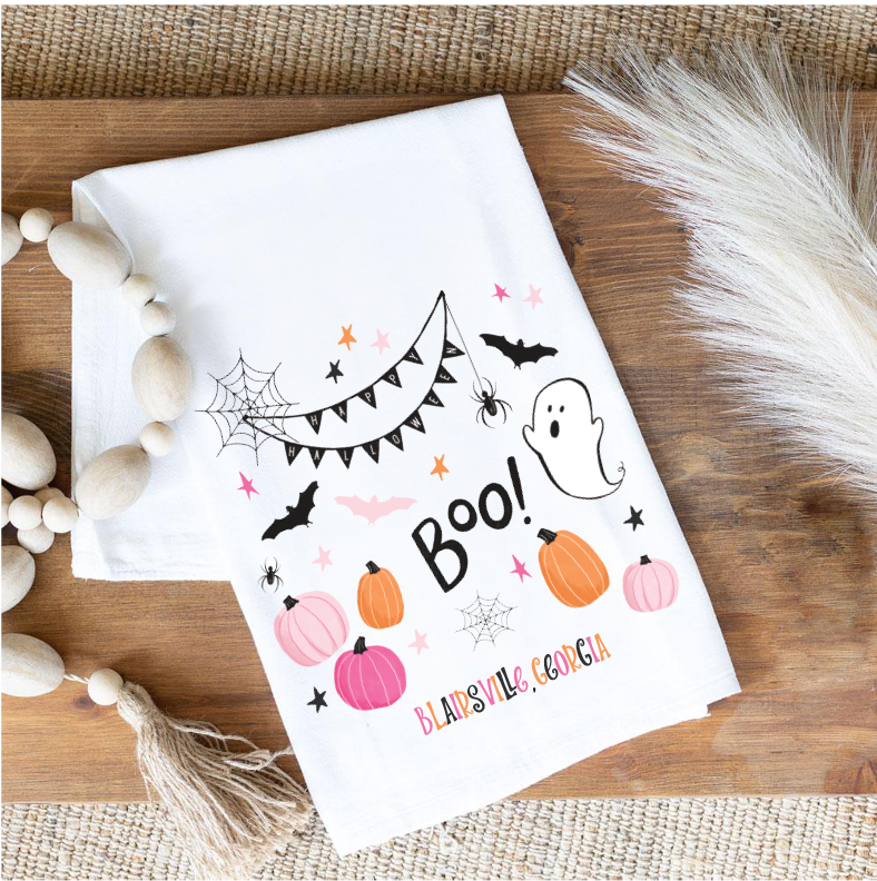 Love+Local Cotton Tea Towel | Happy Ghost