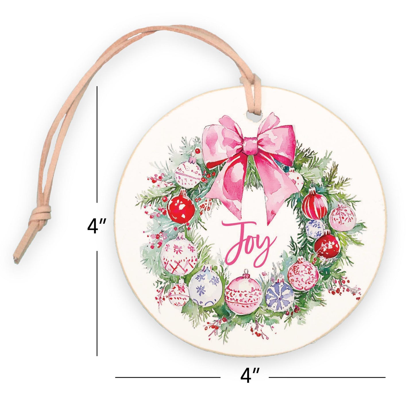4" Round Ornament-Blush & Baubles - A Grand Millennial Christmas -7