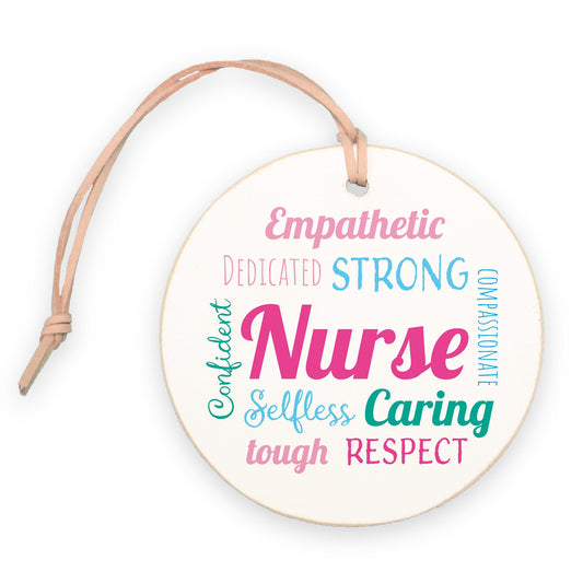 4" Round Ornament-Nursing Words