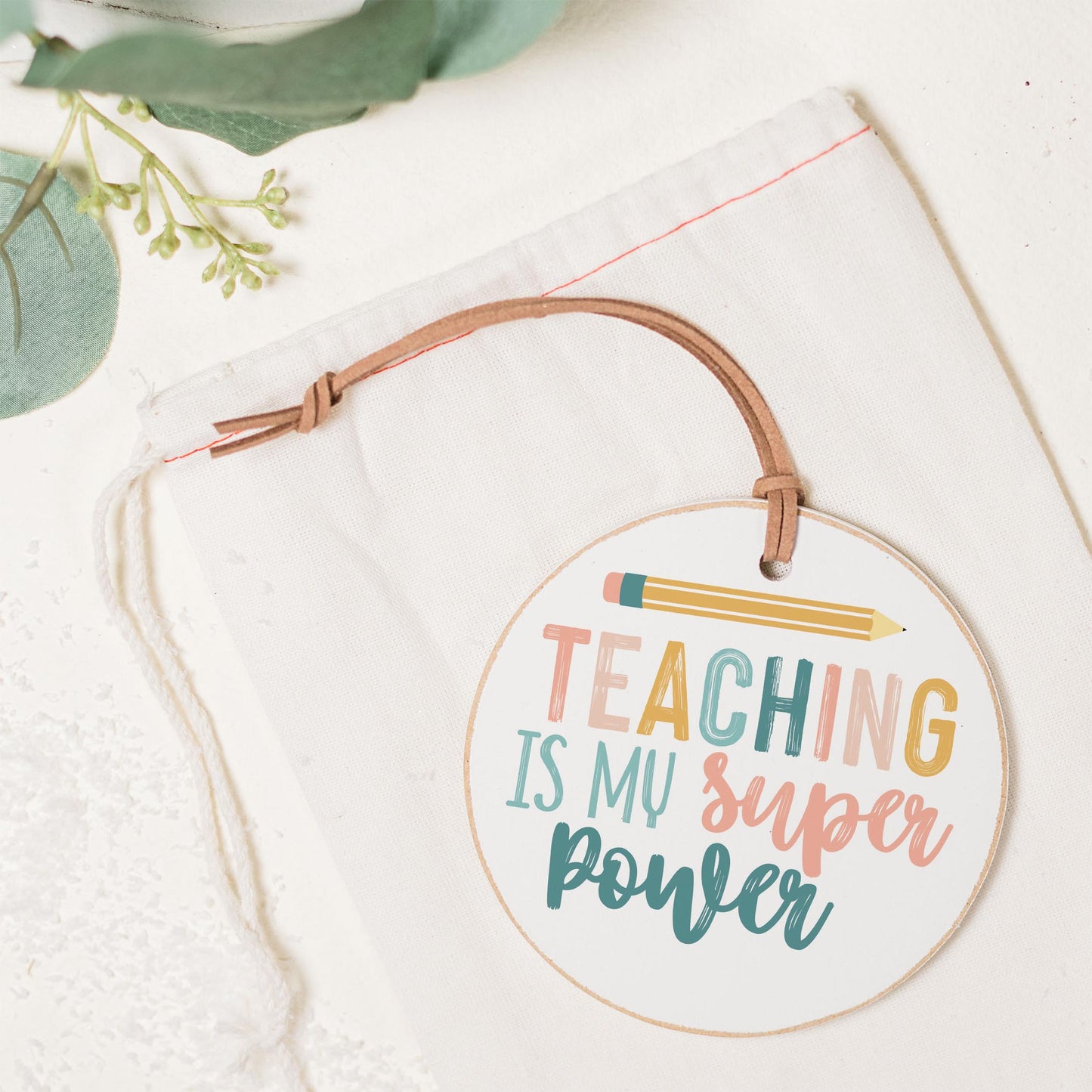 4" Round Ornament-Teaching Is My Superpower