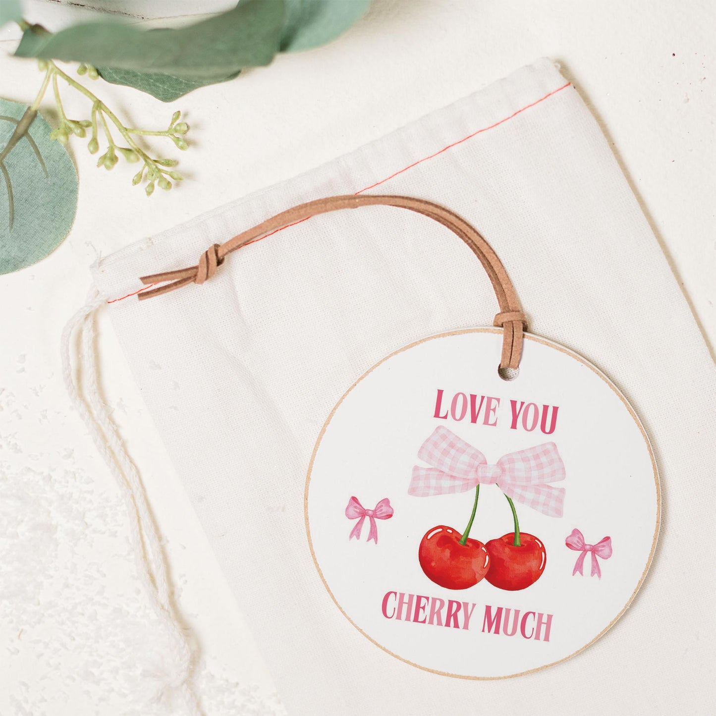 4" Round Ornament-Love You Cherry Much