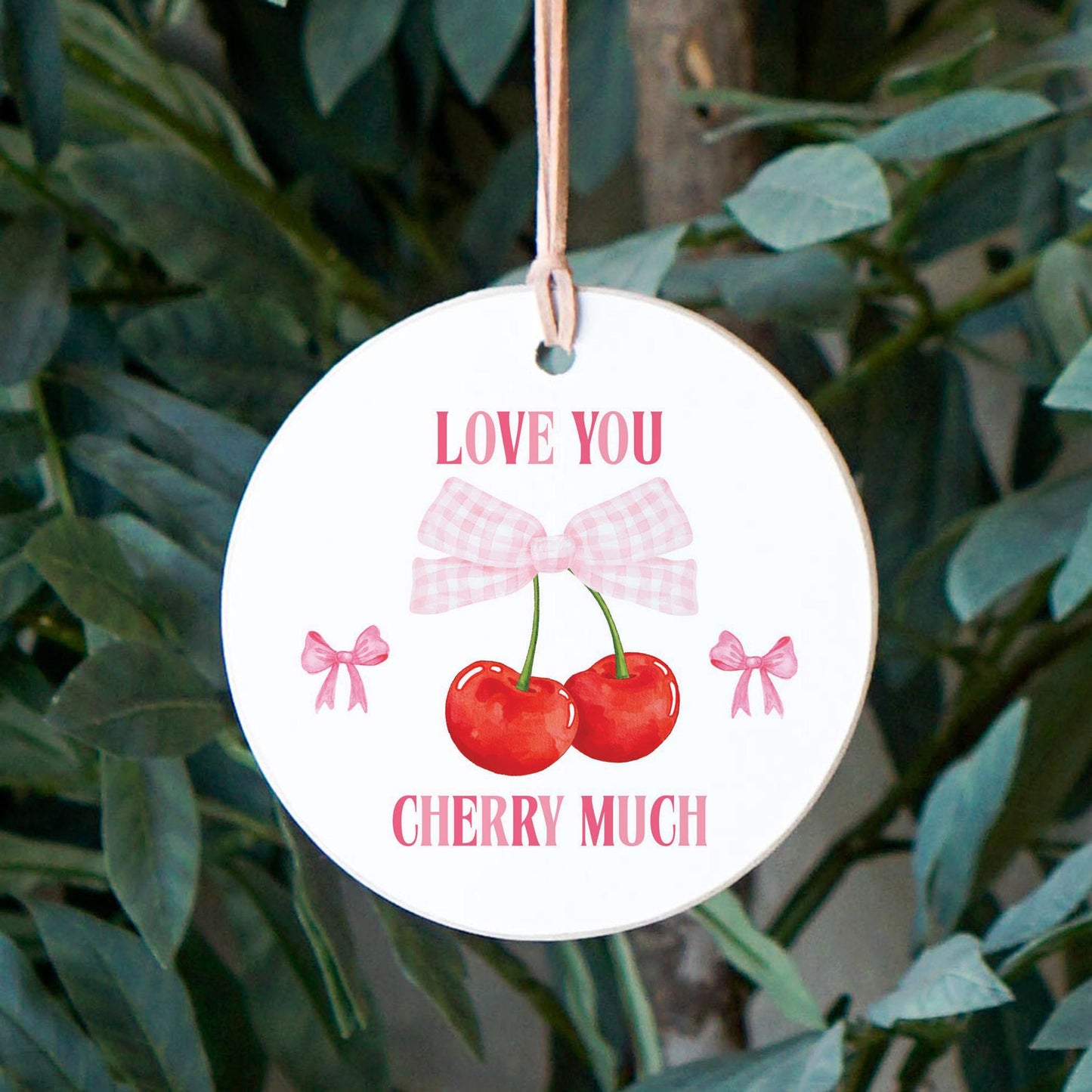 4" Round Ornament-Love You Cherry Much