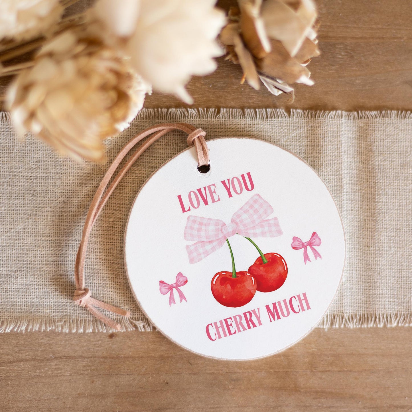 4" Round Ornament-Love You Cherry Much