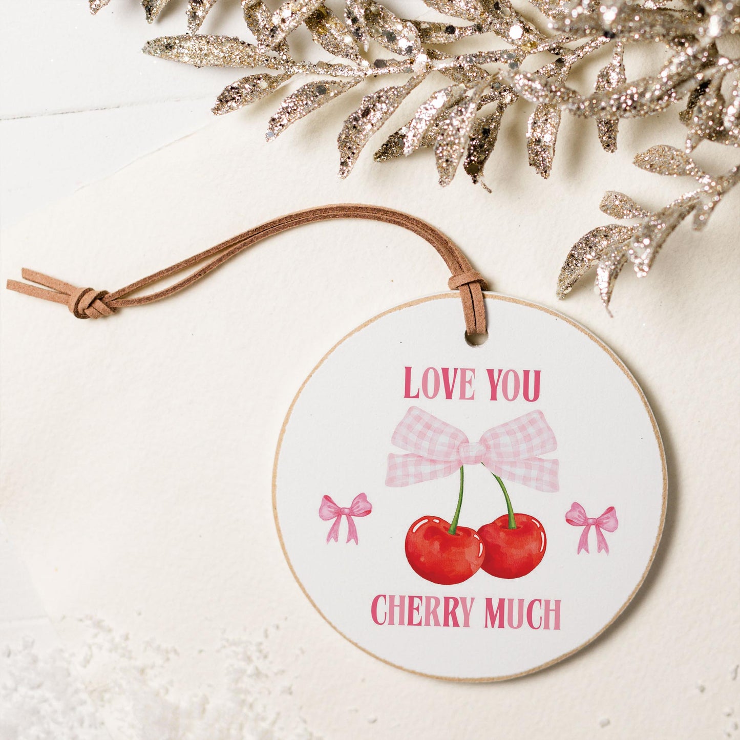 4" Round Ornament-Love You Cherry Much