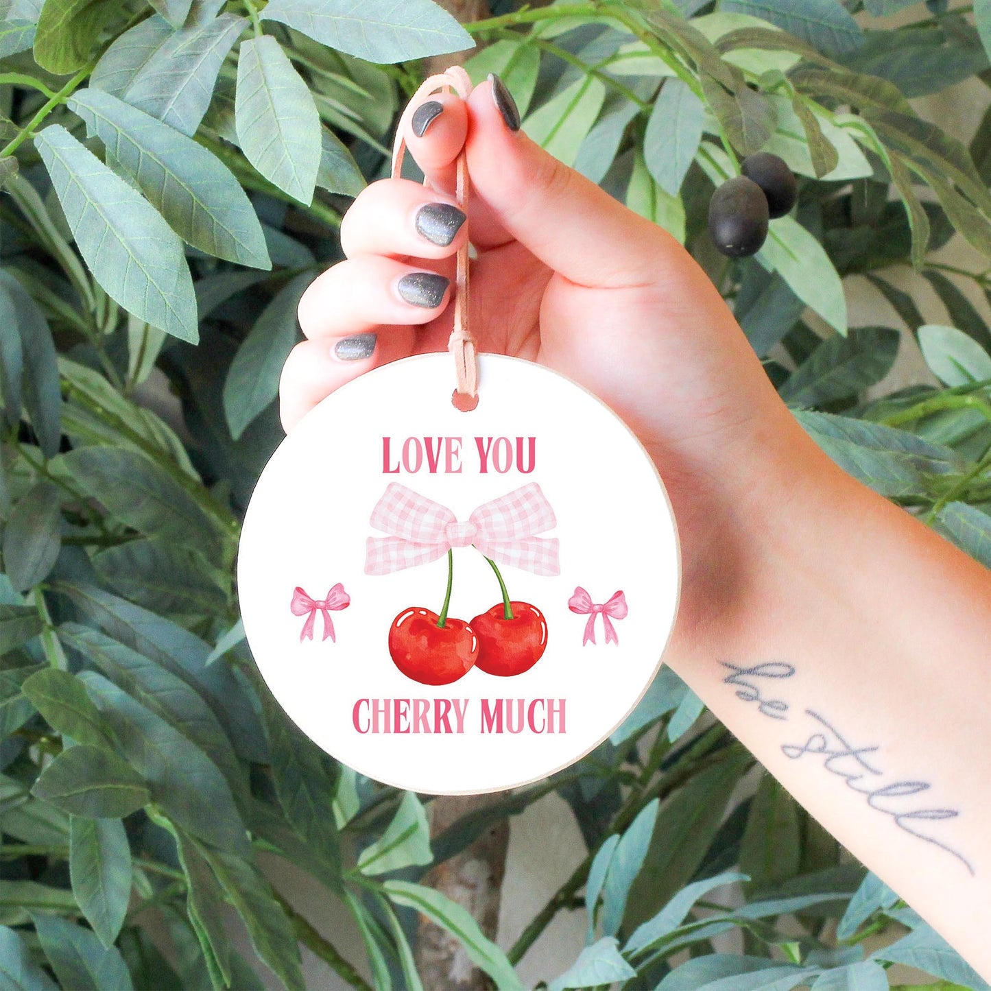 4" Round Ornament-Love You Cherry Much
