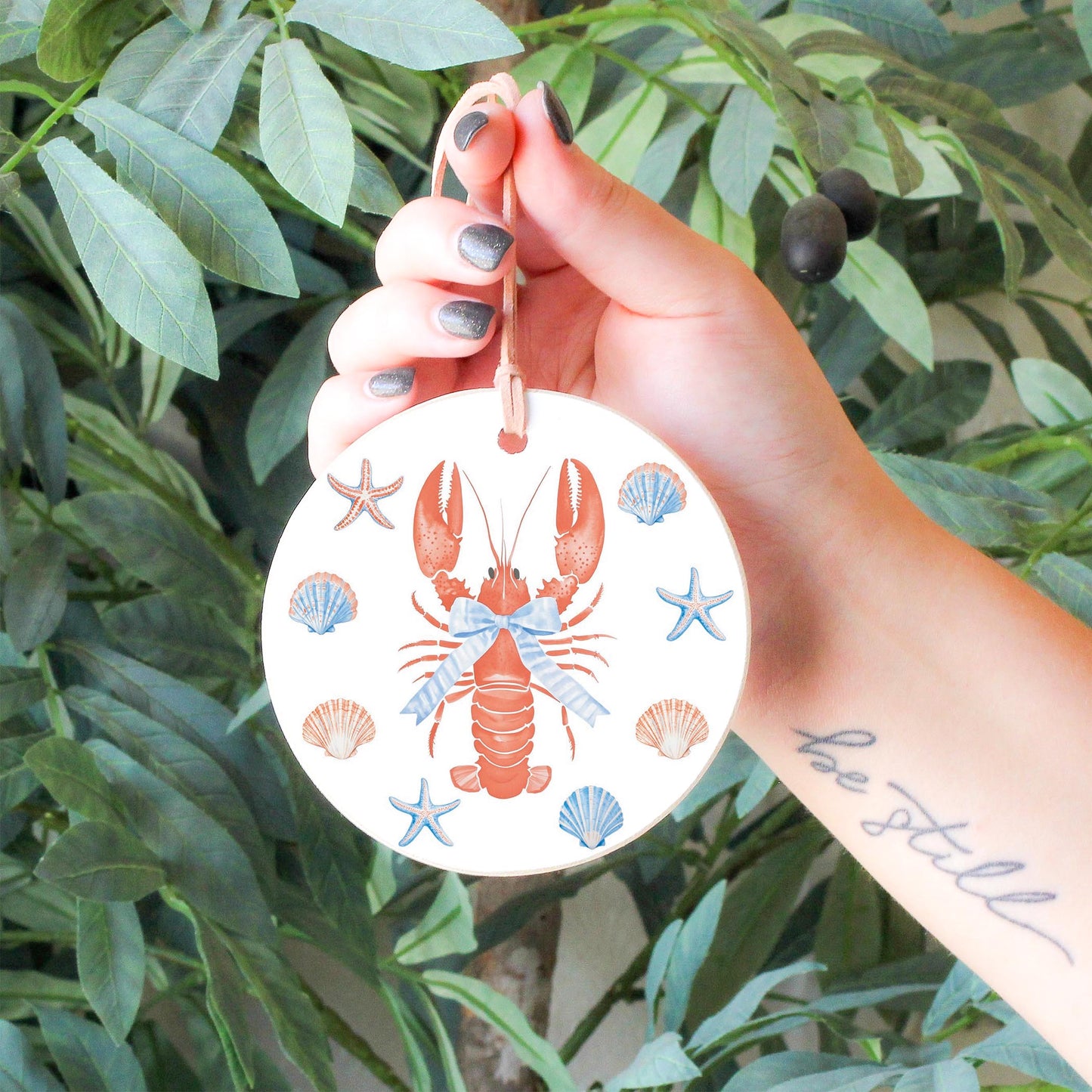 4" Round Ornament-New England Tides Lobster -6