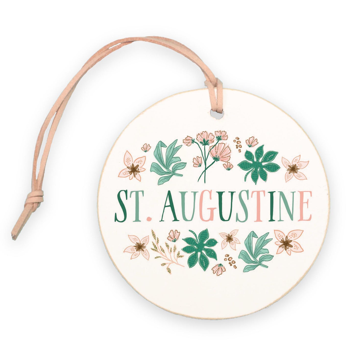 4" Round Ornament-Love+Local Lush Tropics -0