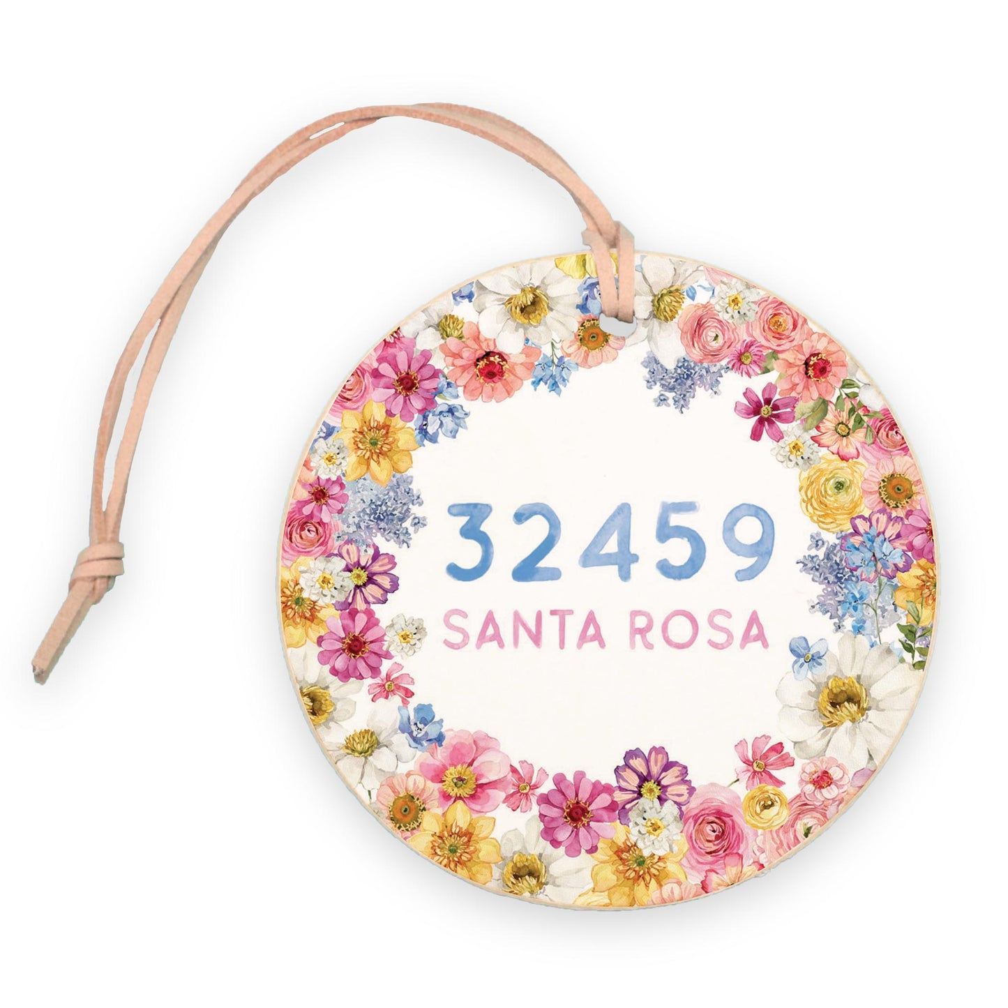4" Round Ornament-Love+Local Fantasy Garden Zip -0