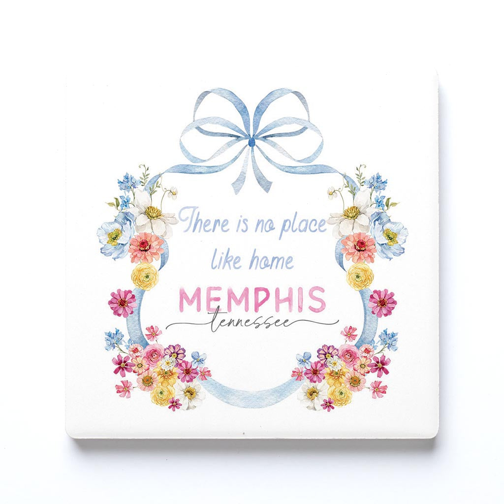 Ceramic Square Coaster-Love+Local Fantasy Garden -0