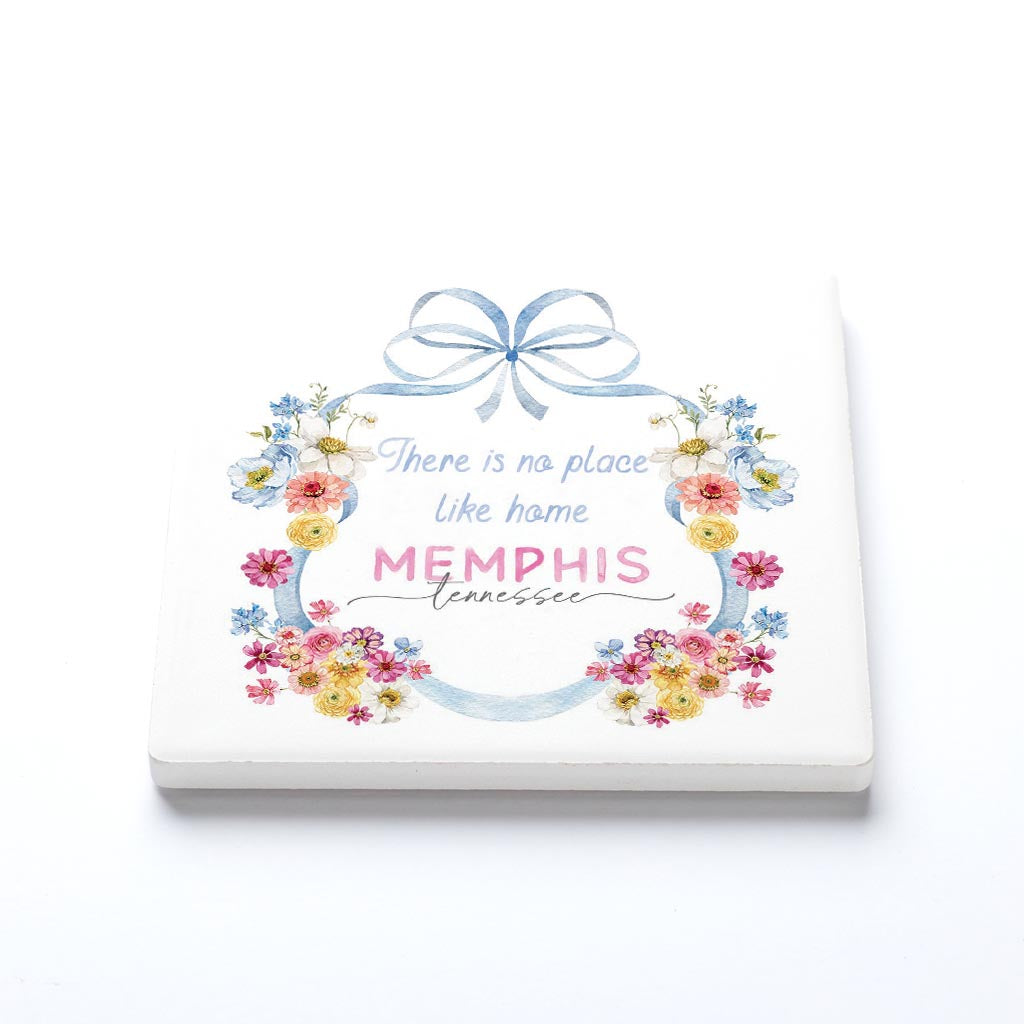 Ceramic Square Coaster-Love+Local Fantasy Garden -1