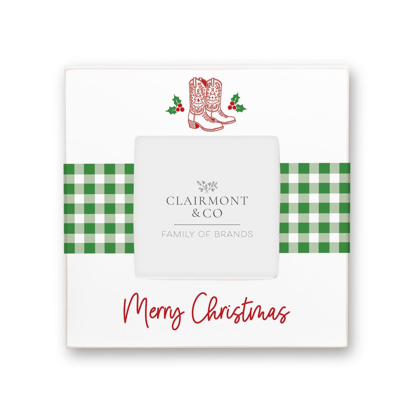 Simply Square Frame-Western Christmas -0
