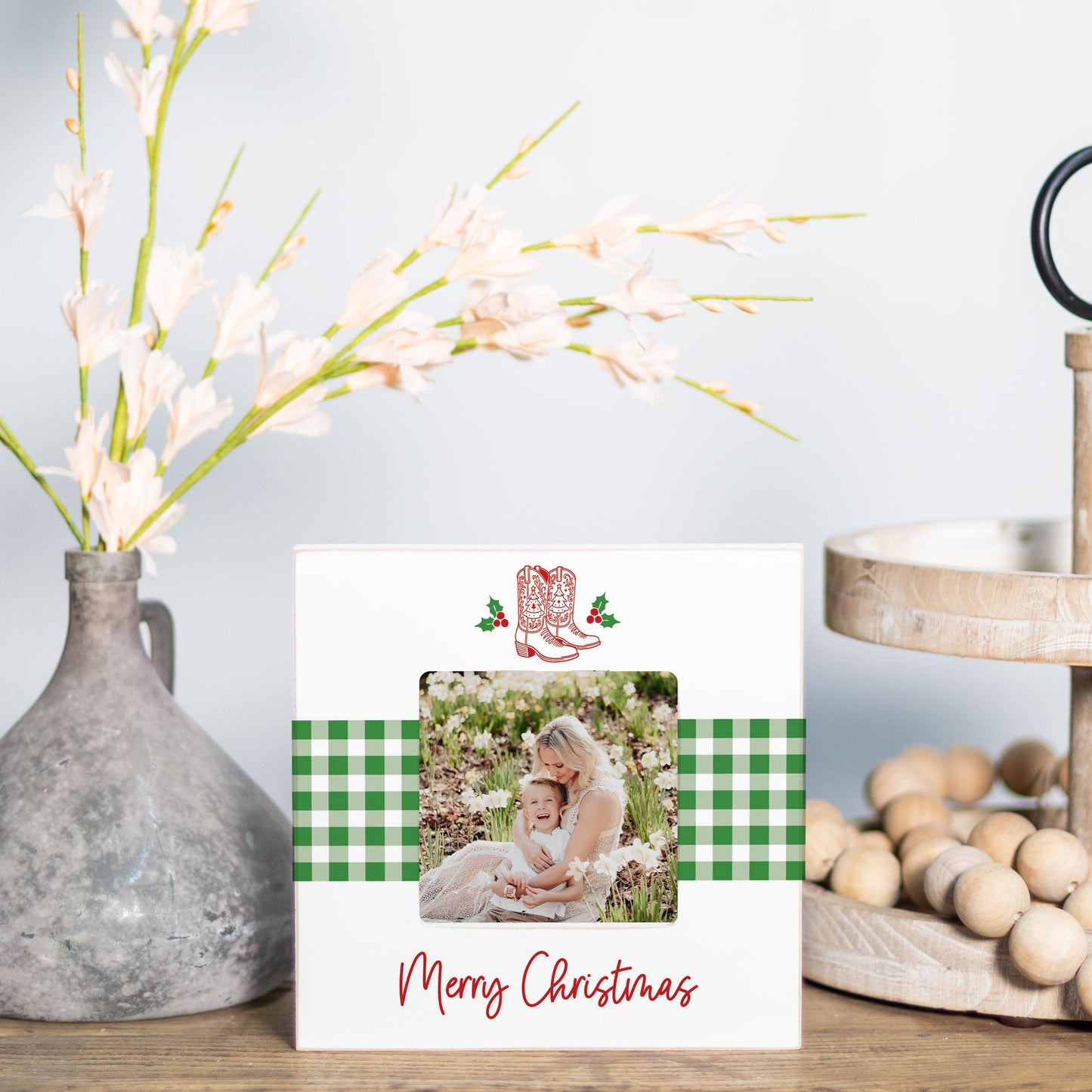 Simply Square Frame-Western Christmas -1