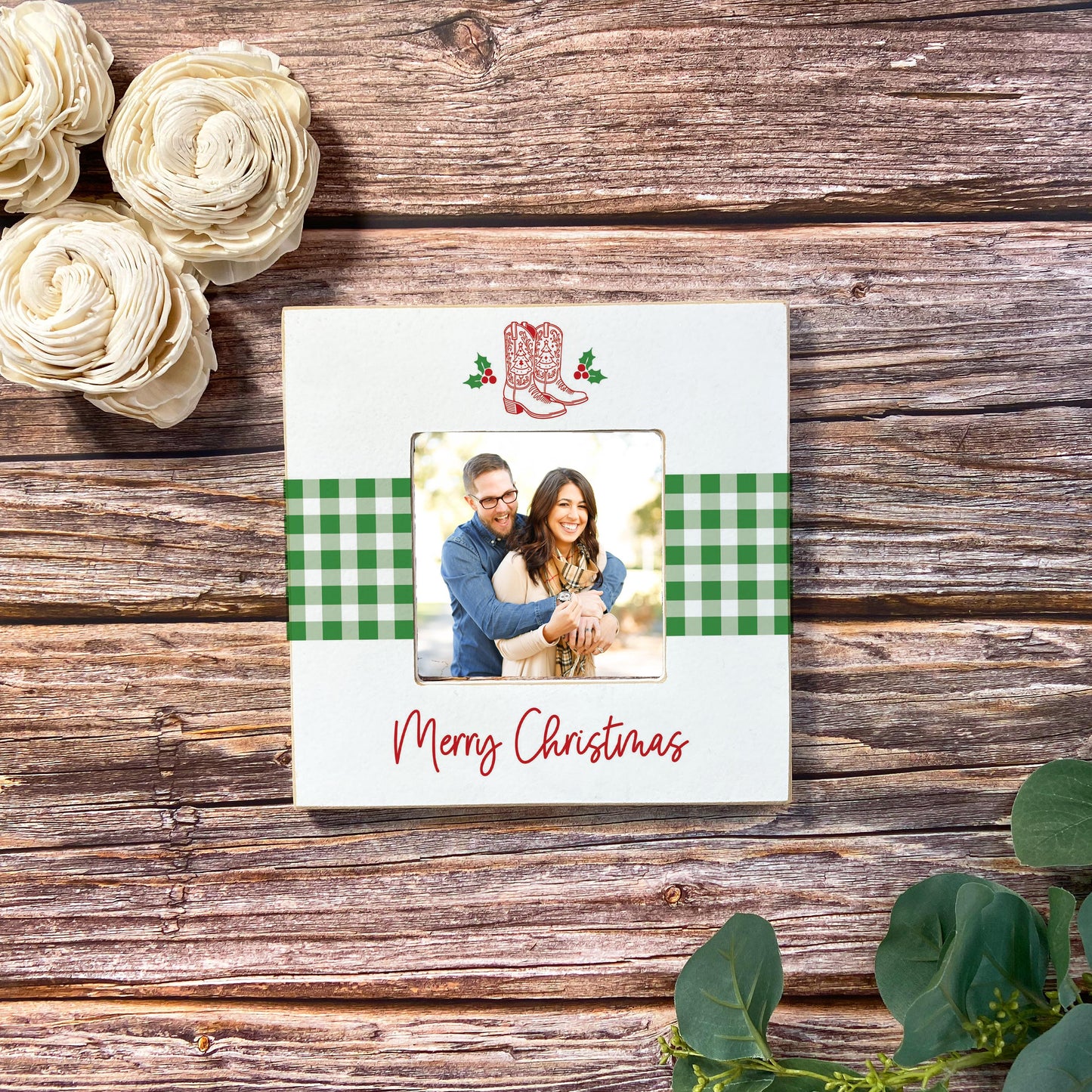 Simply Square Frame-Western Christmas -3