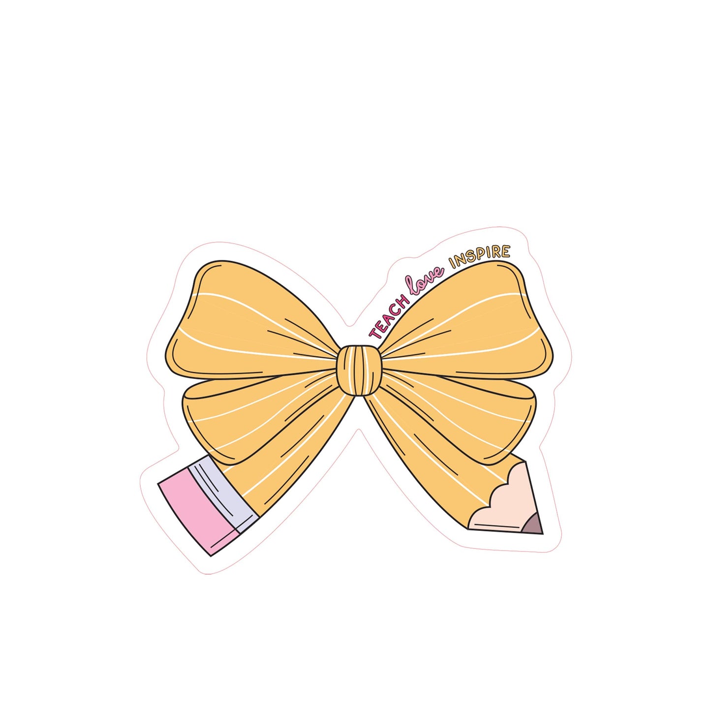 Vinyl Sticker-Classroom Coquette Teach Love Inspire -3