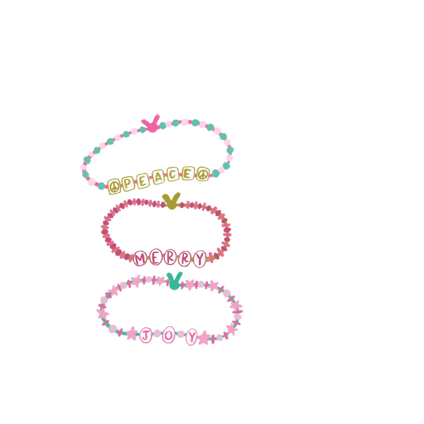 Vinyl Sticker-Christmas Bracelets