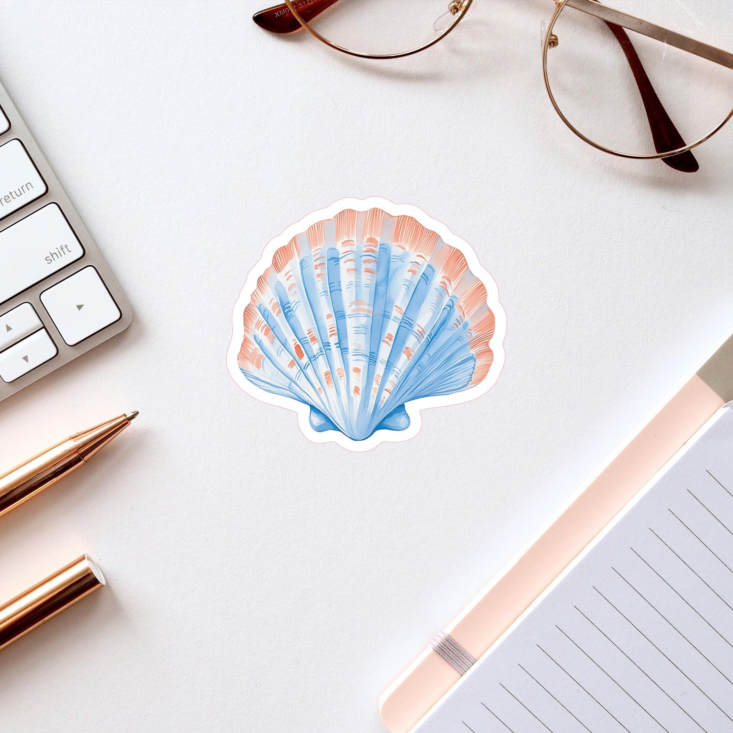 Vinyl Sticker-New England Tides Shell -2