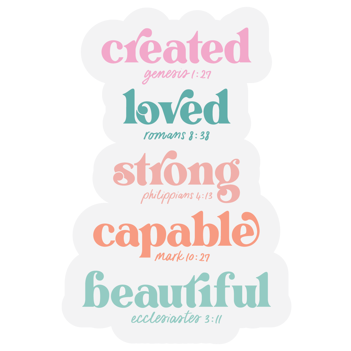 Created Loved Vinyl Magnet