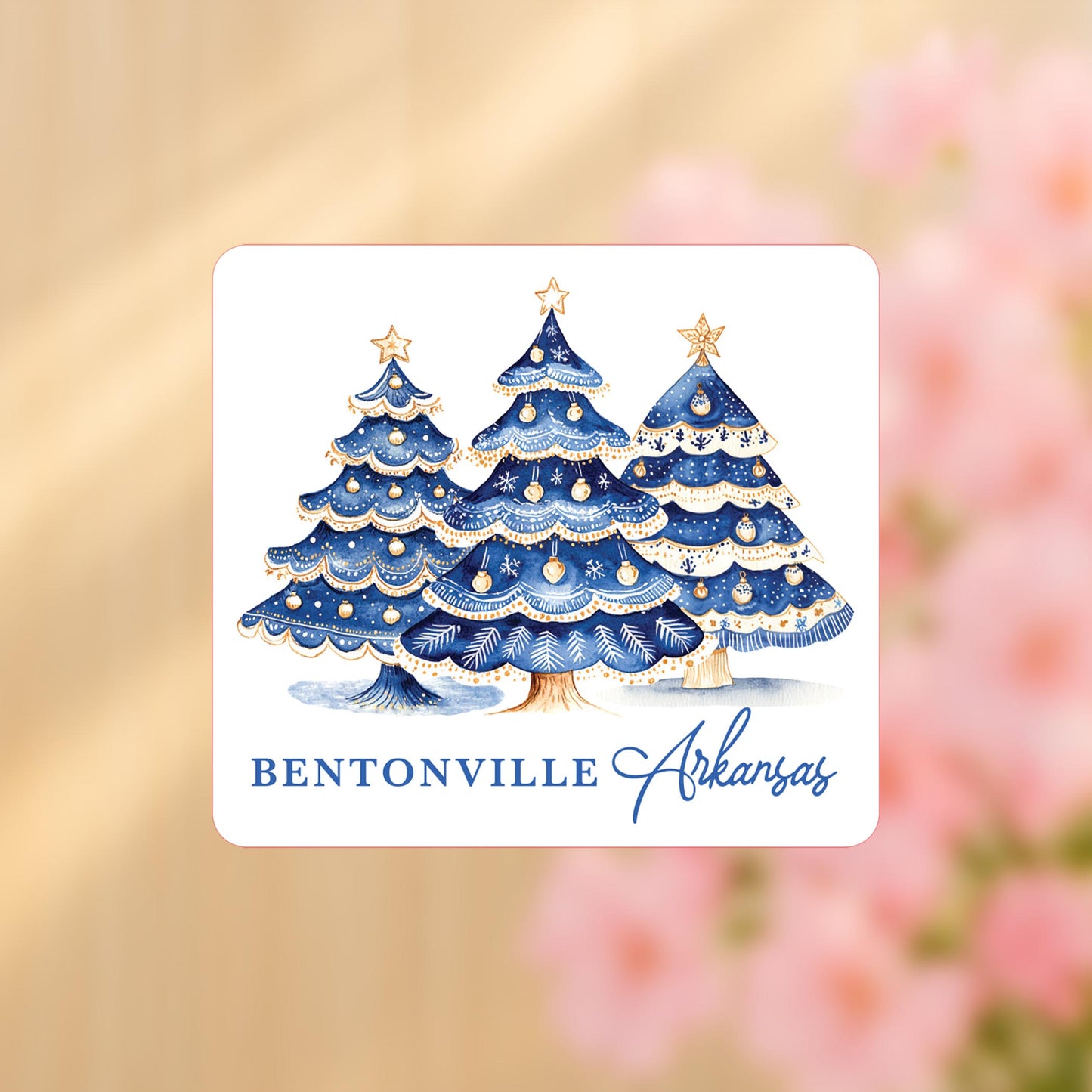 Vinyl Sticker-Love+Local Blue Noel - A Grand Millennial Christmas -4