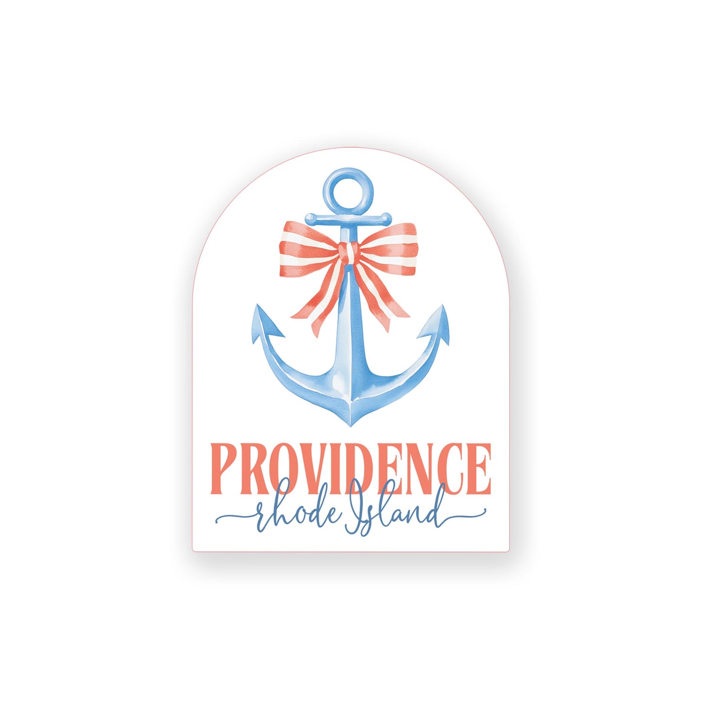 Vinyl Sticker-Love+Local New England Tides Anchor -0