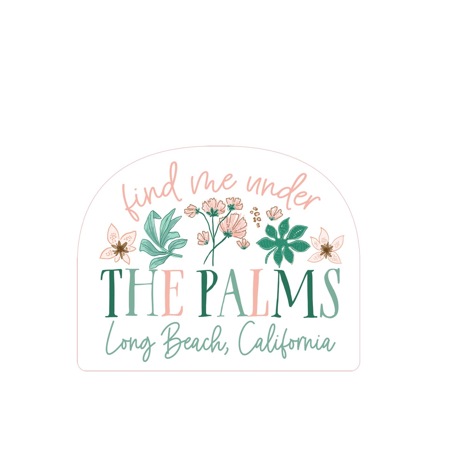 Vinyl Sticker-Love+Local Lush Tropics -3