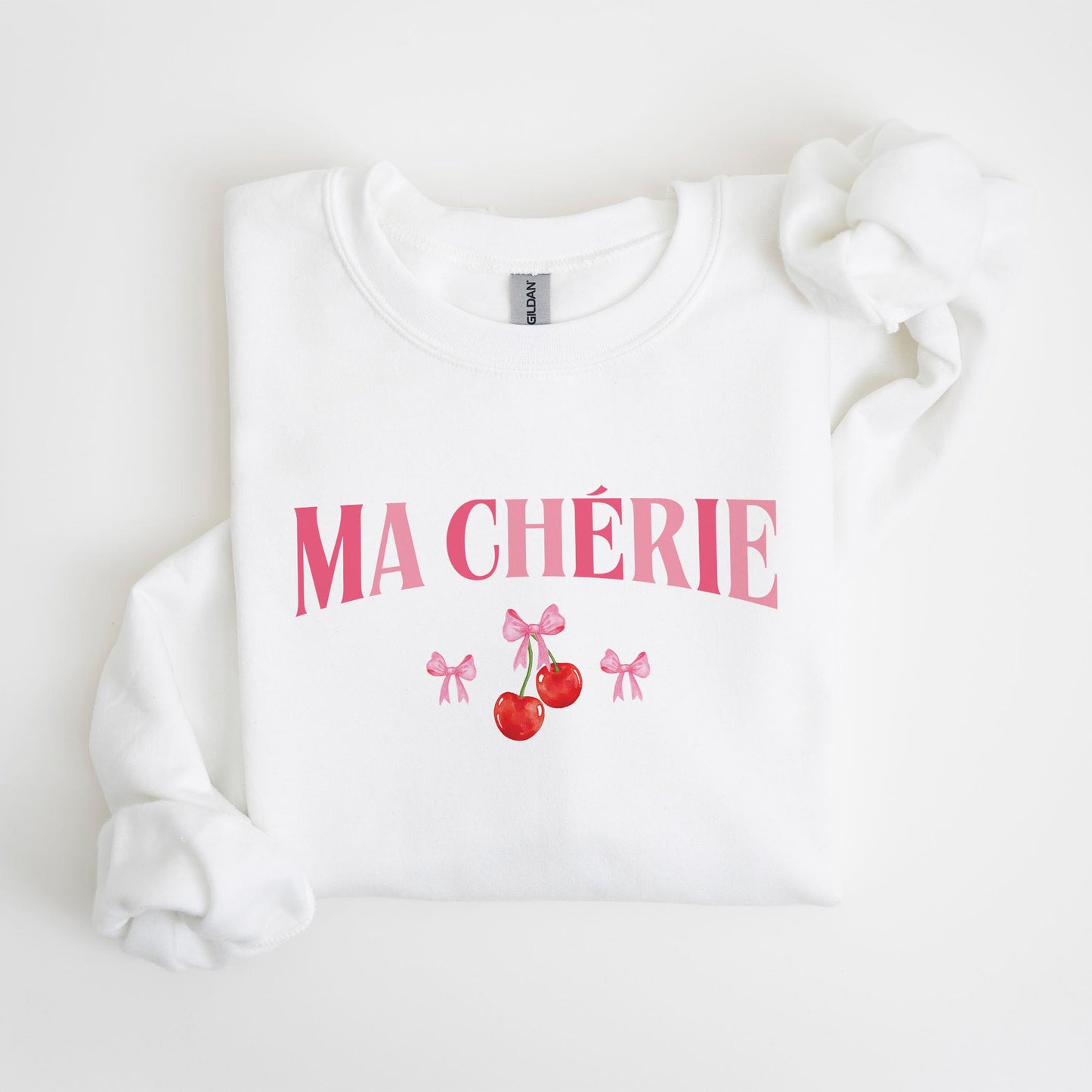 Gildan Sweatshirt White-Ma Chérie