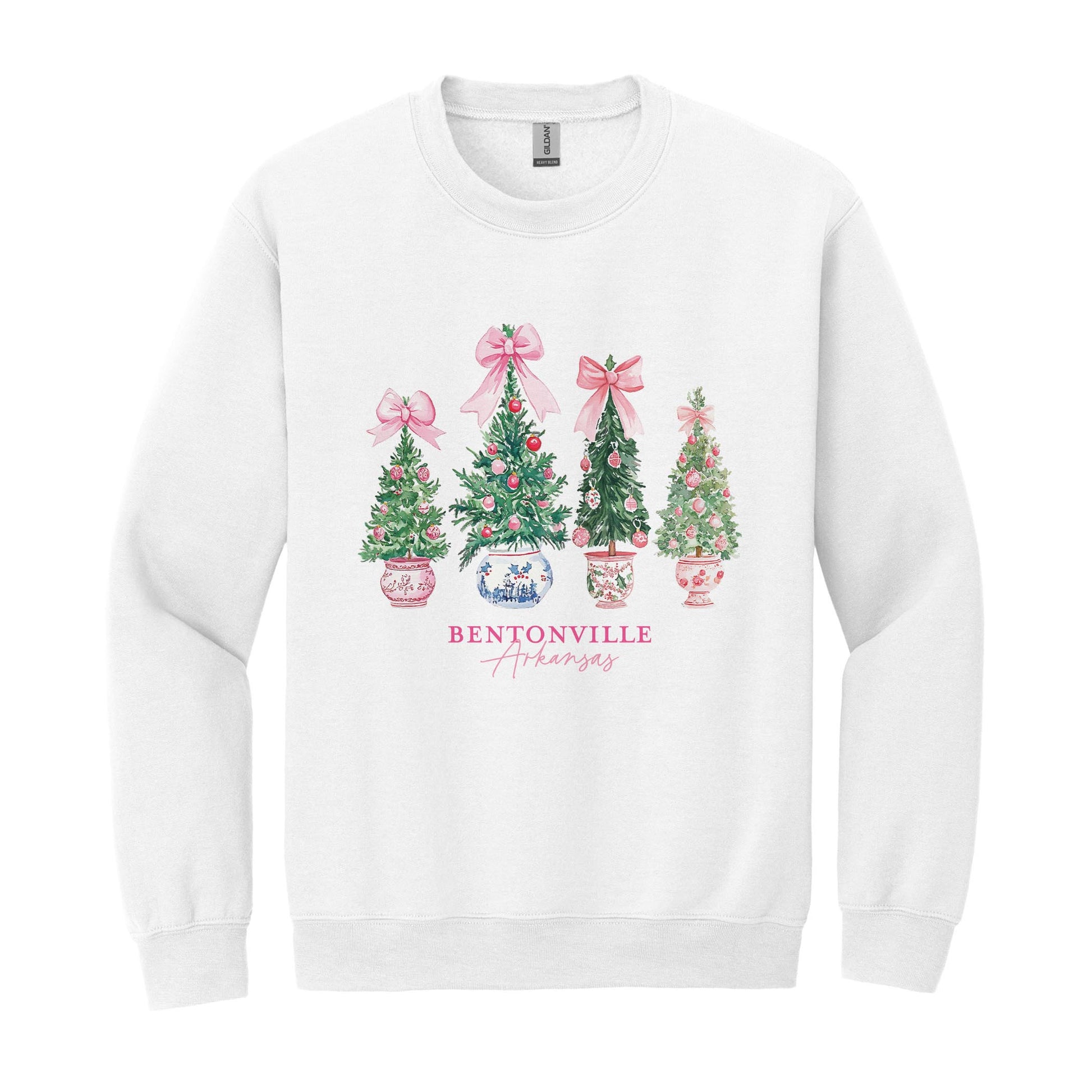 Gildan Sweatshirt White-Love+Local Blush & Baubles - A Grand Millennial Christmas -0