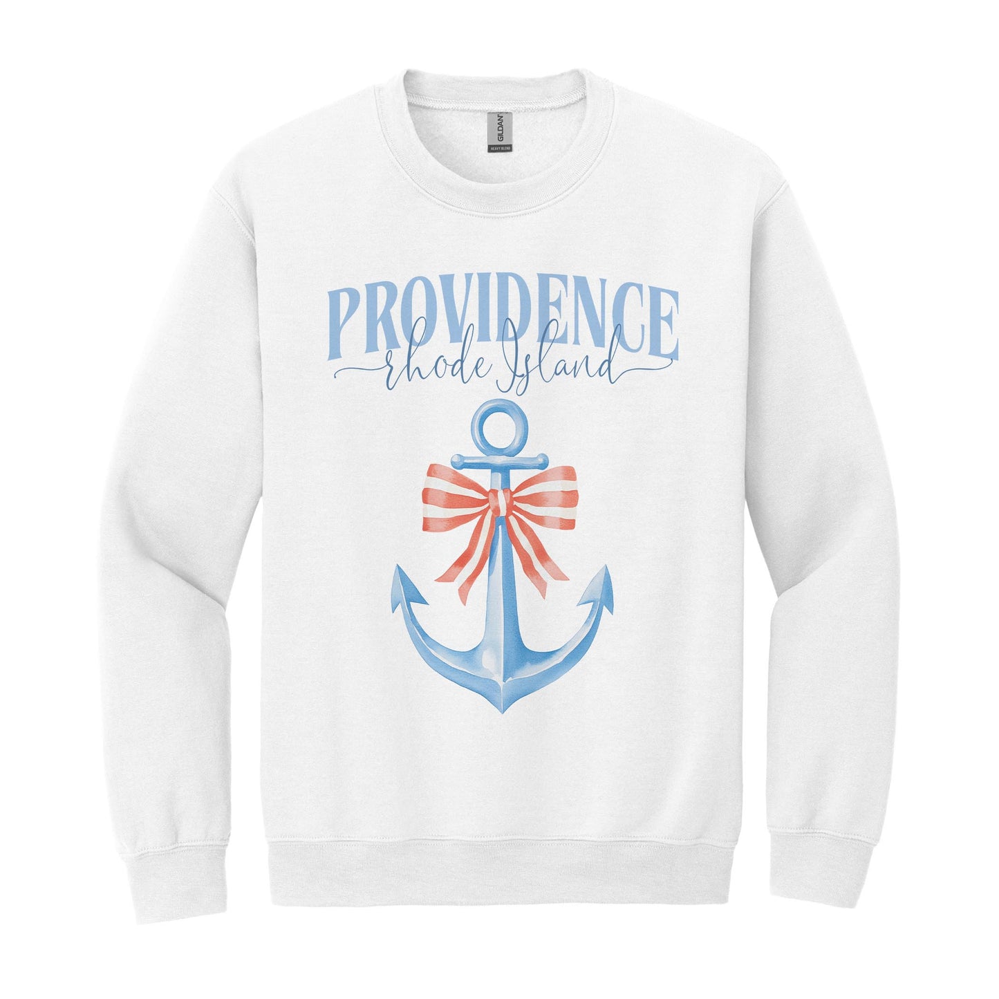 Gildan Sweatshirt White-Love+Local New England Tides -0