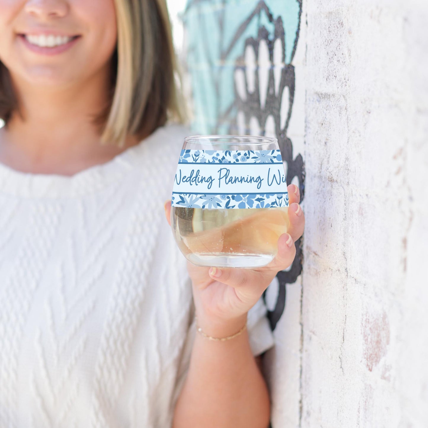 15oz Stemless Wine Glass-Happily Ever After -3